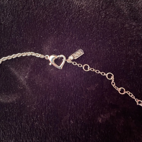 Jennifer Lopez Silver-tone Necklace Rhinestone Music Note 16”Long & 2” Extension - Picture 6 of 7